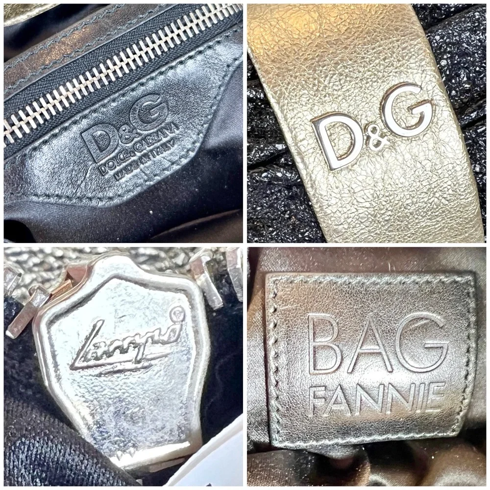 Dolce & Gabbana “Fannie” Leather Envelope Clutch w/ Chain Strap